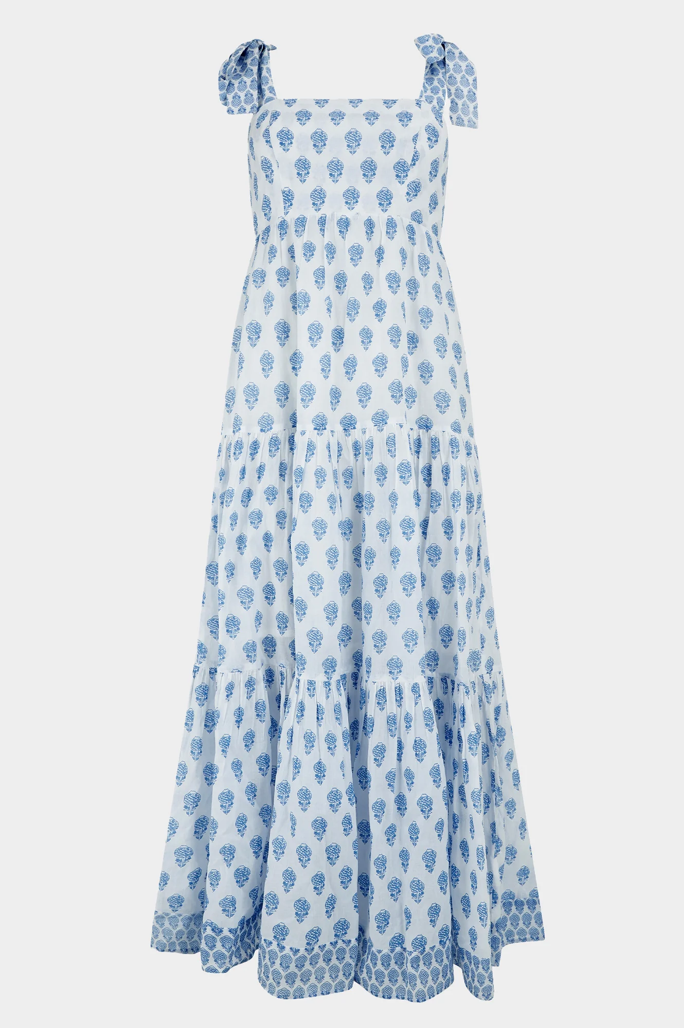 Tabitha Maxi Dress | Pineapple White/Blue - Image 8