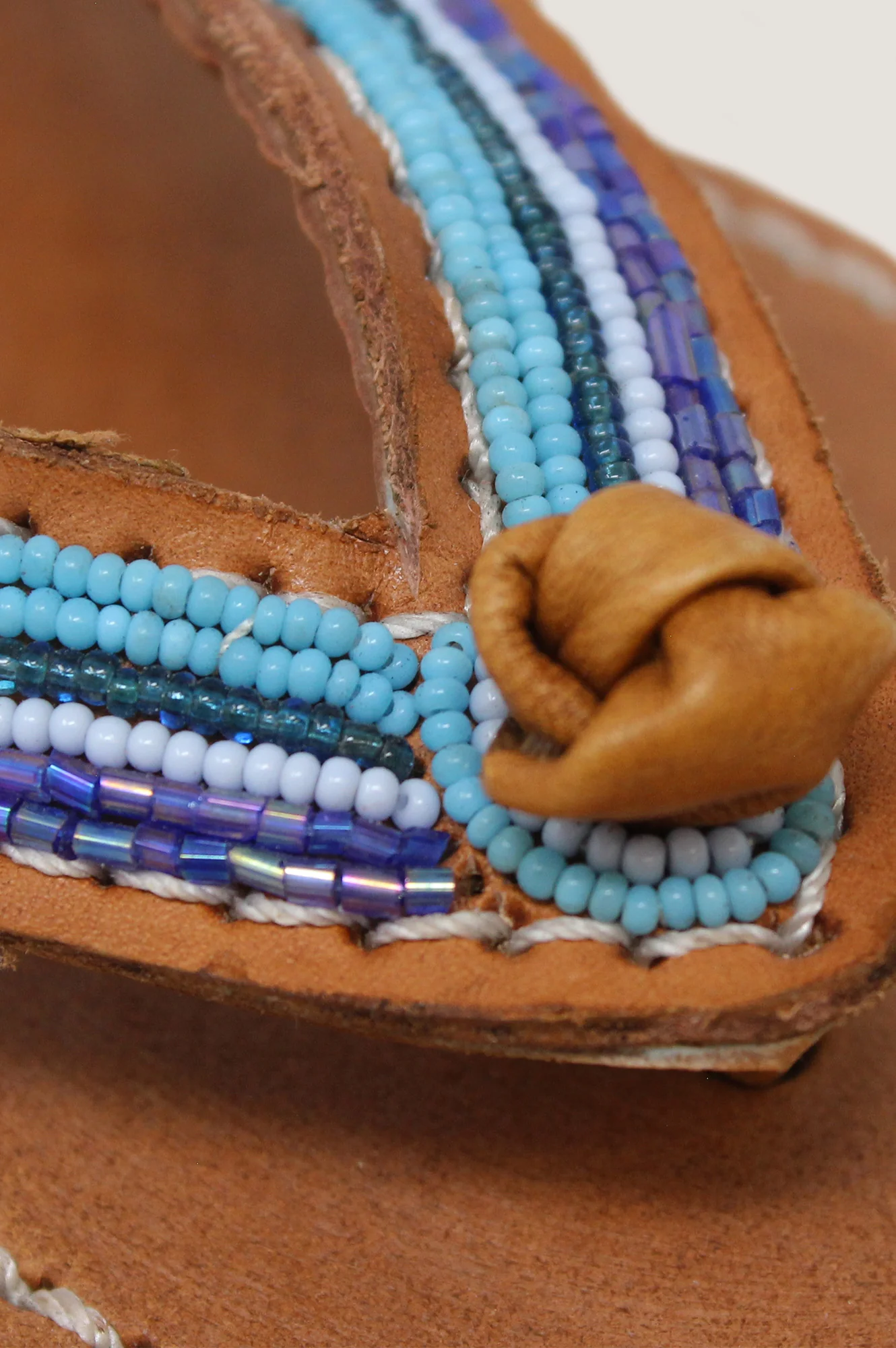 Tanzi Soft Padded Sole Leather Sandals | Blue - Image 2