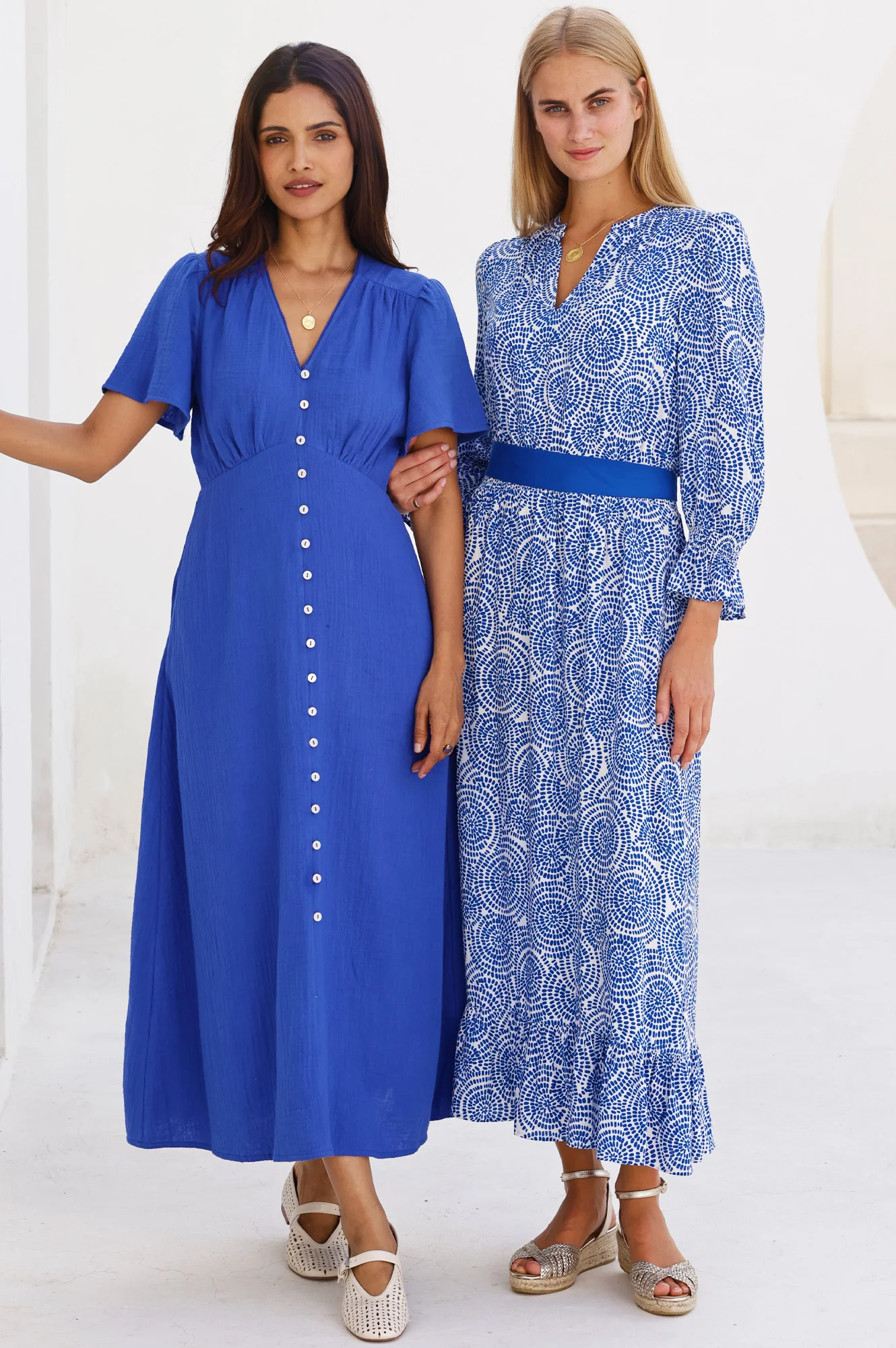 Tessa Organic Cotton Cheesecloth Dress | Cobalt - Image 6