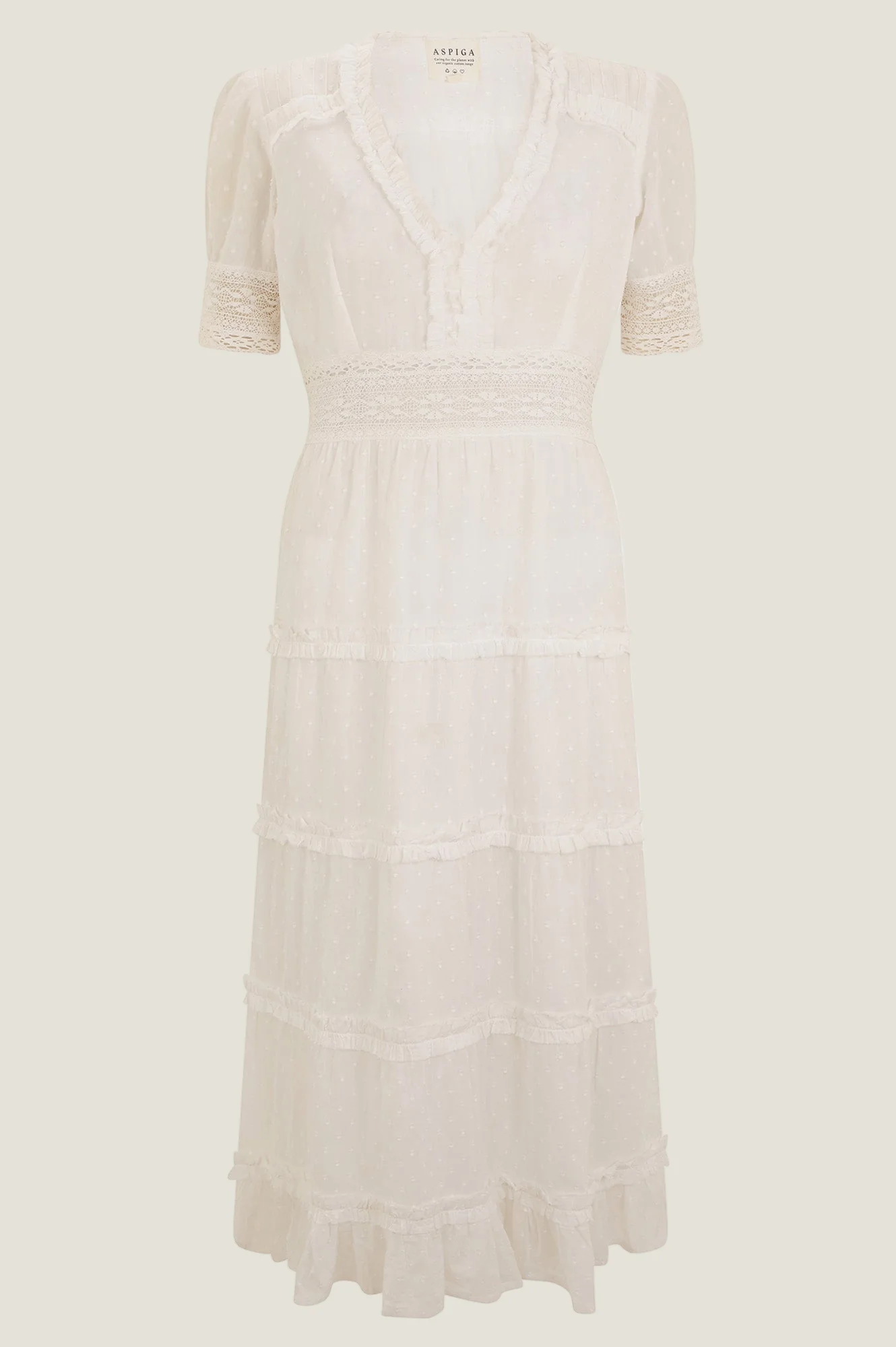 Viola Cotton Midi Dress | White - Image 6